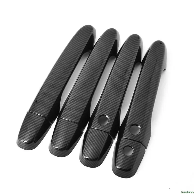 FUNDUOO Carbon Fiber Car Door Handle Covers Bowl Trim for Honda CR-V CRV 2012 2013 2014 2015 2016 Styling Accessories