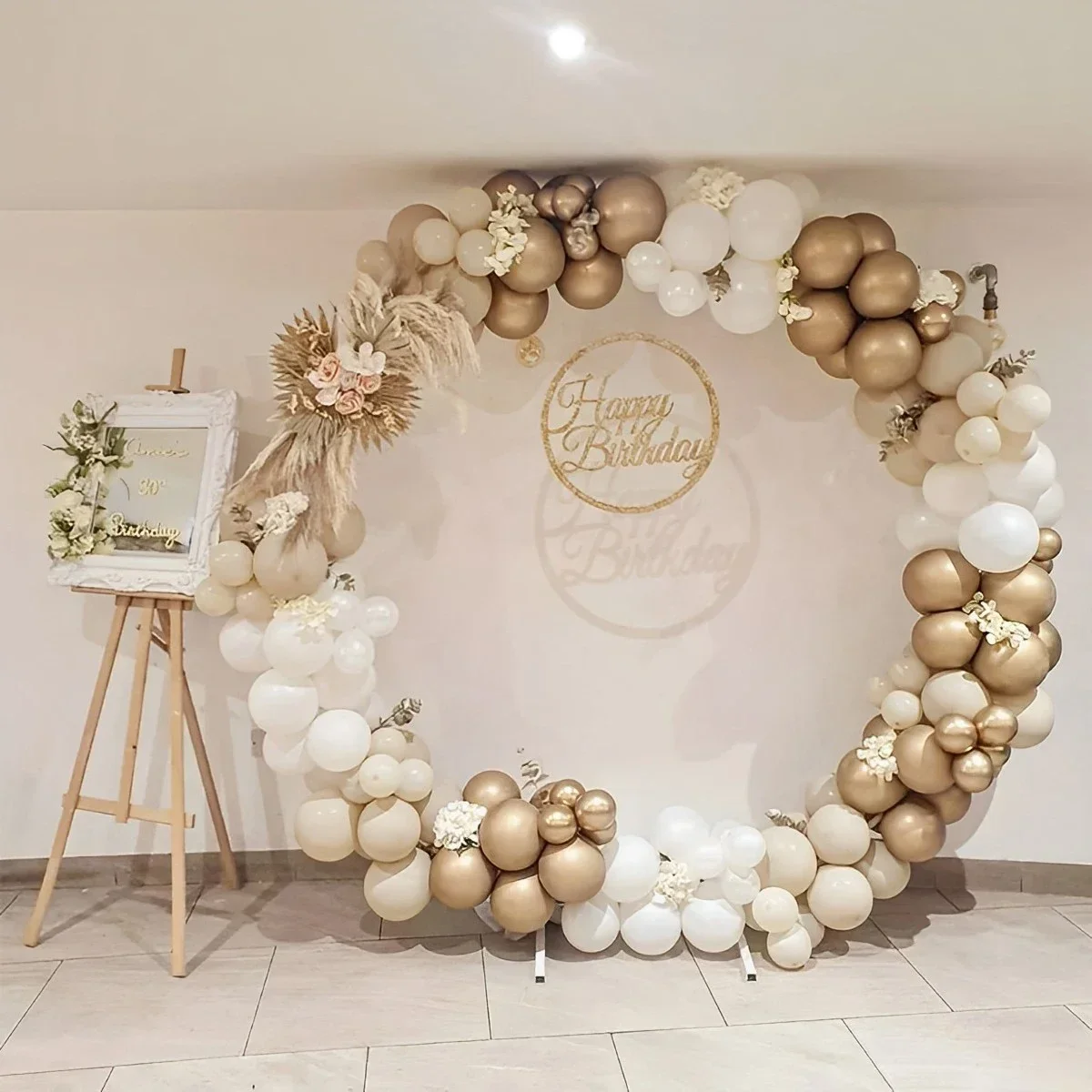 

150pcs Latex Golden Balloons Garland Arch Kits Latex Sandy White Happy Birthday Party Welcome events Decoration Events Wedding