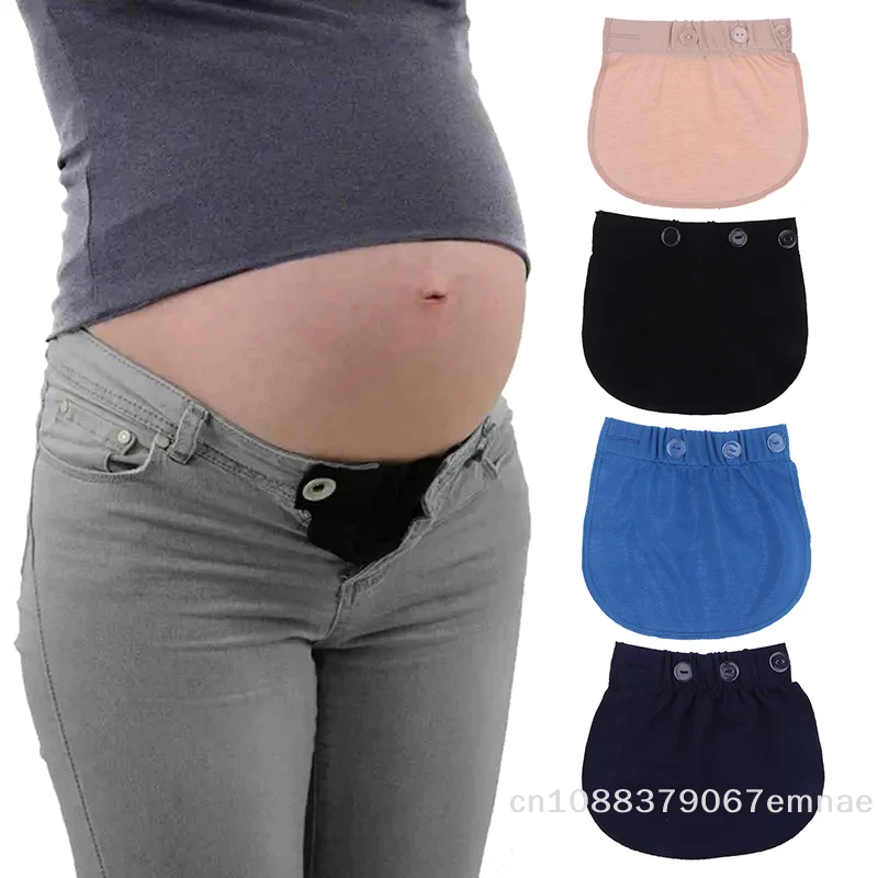[ZYAS][YY35]Maternity Pregnancy Waistband Belt Adjustable Elastic Pants Lengthening Extended Button For Maternity Accessories