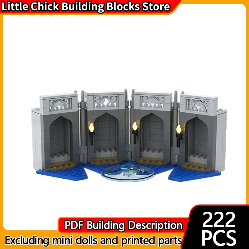 

Волшебная модель фильма MOC, строительные кирпичи, сцена кино, секретная комната, модульная технология, детские праздничные подарки, сборные игрушки, костюм