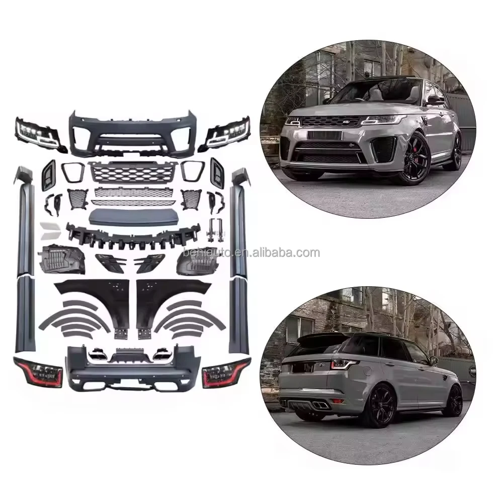 

Sva High Quality Body Kits for Range Rover Sport 2014-2017 Change to Sport 2020 Svr Style Front+rear Bumper Accessories Car Part