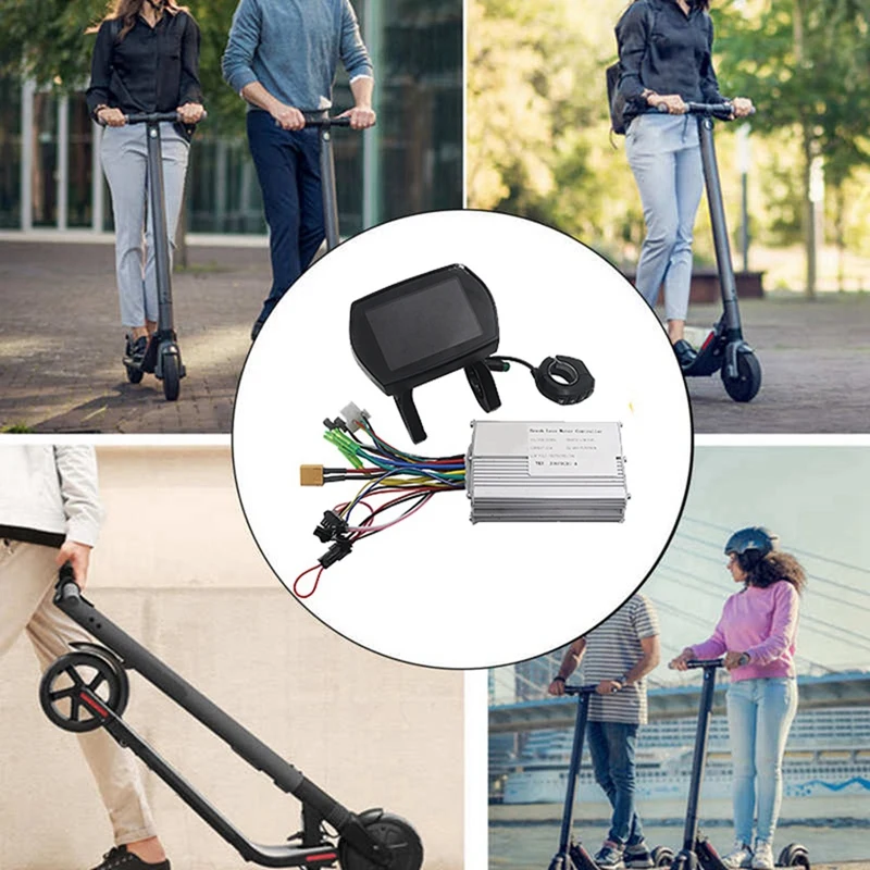 Electric Scooter 48V 21A Smart Brushless Controller+LCD Display 5Pin Dashboard For KUGOO G2 PRO Electric Scooter Parts