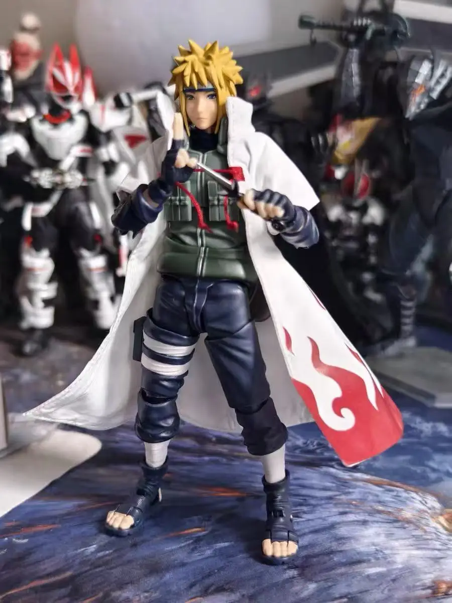 Hot Handmade 1/12 NARUTO The Fourth Hokage Namikaze Minato SHF 2.0 Cloth Cloak Accessory Anime Action Figures Body Model Toys view 2
