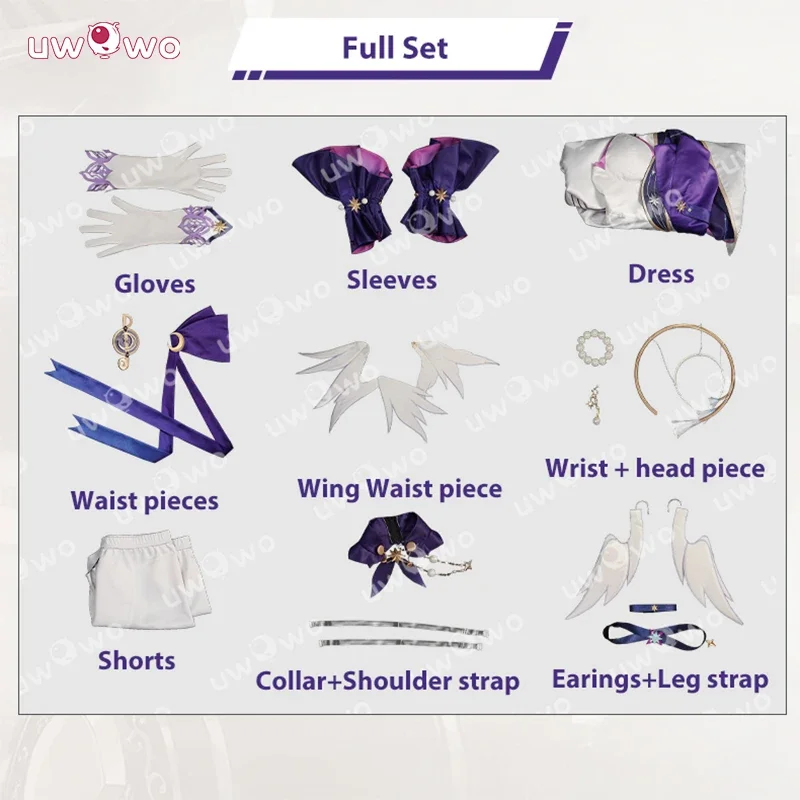 أزياء UWOWO Honkai Star Rail Robin التأثيرية سلسلة Collab: ملابس روبن التأثيرية للهالوين