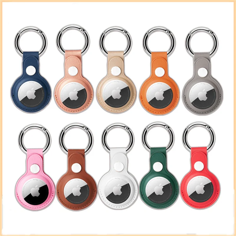 Airtag Tracker Cover Keychain PU Skin Feel Leather Anti-Scratch Protective Film Prevent Loss Pendant Akcesoria Lokalizacja