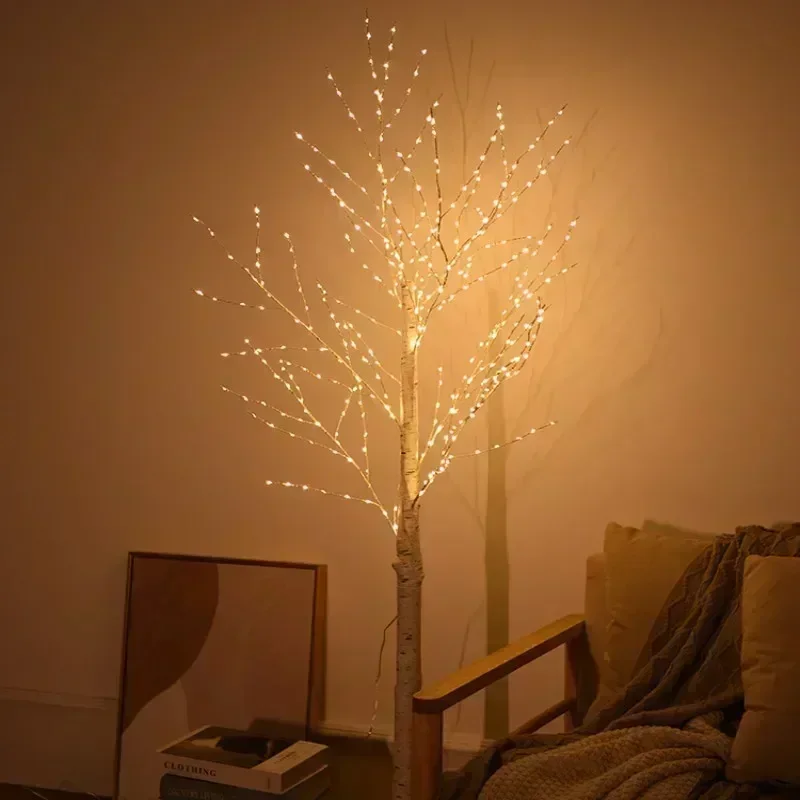 Christmas Decoration Birch Tree LED Bedroom Light for Landscape Luminous Decoration New Year Decor Tree Light DIY Xmas Tree Gift