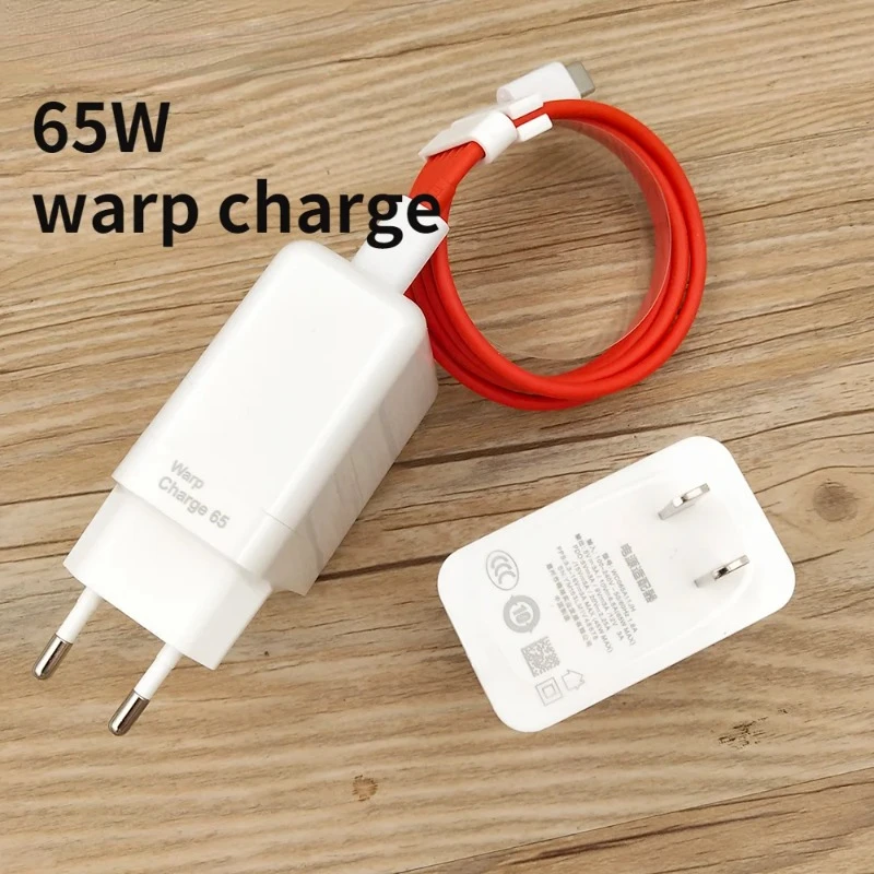 65W Warp Charger For Oneplus Fast Charger EU/US Adapter Type C To type C Cable for OnePlus 9 Pro 9R 8T  Pro Nord N10 65W Charger