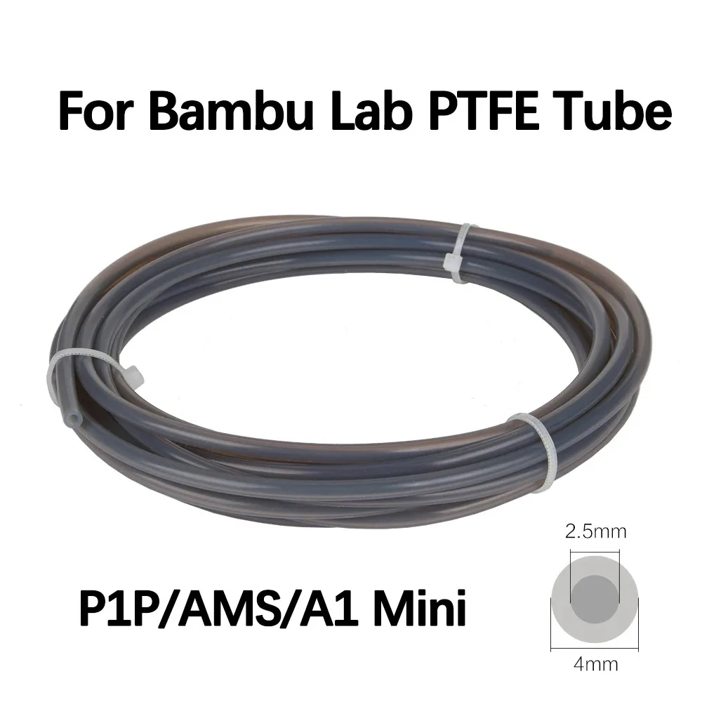 

Для мини-3D-принтера Bambu Lab P1P AMS A1, трубка тефлона из ПТФЭ, труба боуденовая, экструдер 1,75 мм, Внутренний диаметр мм, внешний диаметр 4 мм, детали филамента 3D Bambulab
