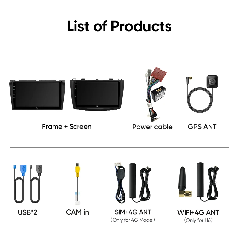 Ainavi Car Radio For Mazda 3 2004-2013 BK Series BL Series Wireless Carplay Android Auto Car Multimedia HDMI OUT 4G Autoaudio