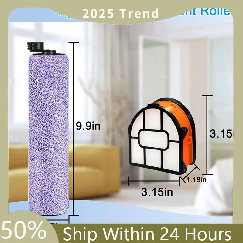 Pacote de rolo de escova e filtro para tubarão aw201 wd201 wd201 wd101 wd100 wd201c wd101c kit de acessórios de substituição para aspirador de pó