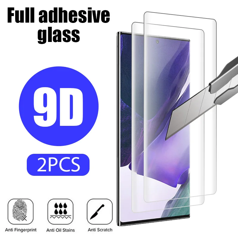 2pcs Tempered Film for galaxy s23 ultra s22 S21 S10 10E Screen Protectors for Samsung Note 20 10 Plus Ultra Glass