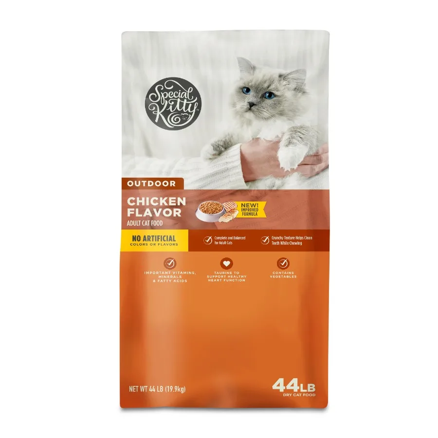 

Сухой корм для кошек Outdoor Formula, 44 фунта (20 кг), высокобелковая беззерновая формула для активных кошек, богат курицей, лососем и таурином, поддерживает здоровье.