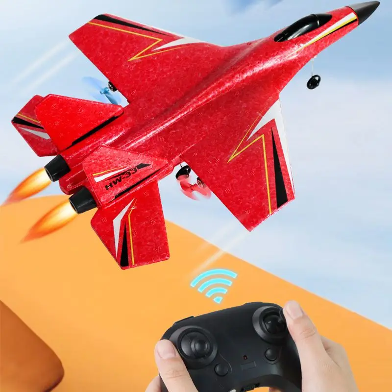 2.4GHz RC Glider Airplane with Gyro RC Planes For Kids Ready To Fly Gravity Glider Aircraft Battery Operated Rechargeable Remote