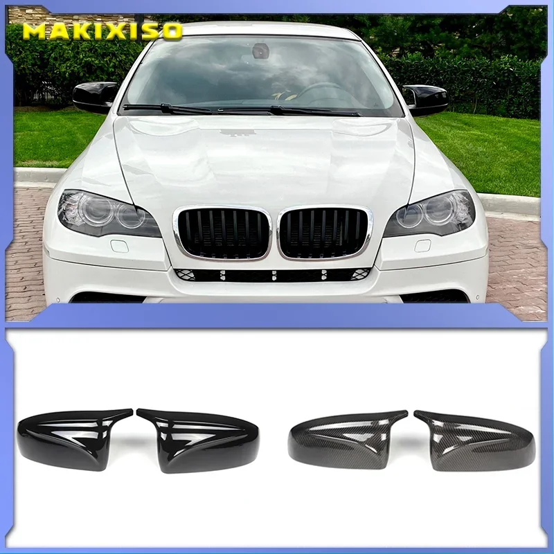 

For BMW x5 E70 x6 E71 2008 2009 2010 2011 2012 2013 Car Side Wing Mirror Cover Rear-View Caps Black high quality types