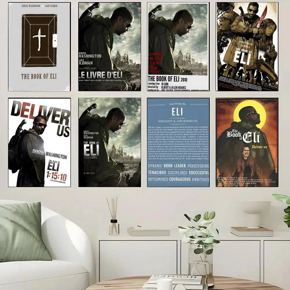 Movies T-The Book of Eli Poster Self-adhesive Advanced Aesthetic Printing Paper Wall Art for Living Room Home Decor