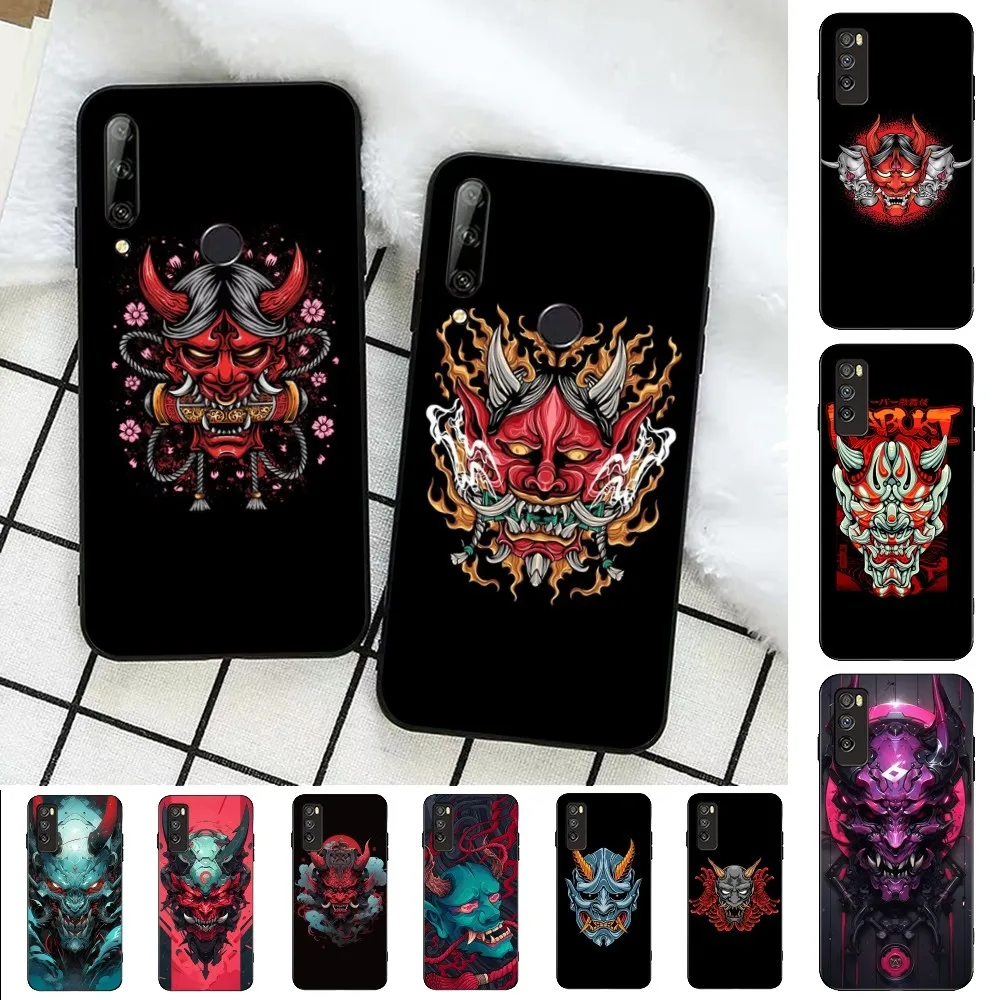 Japanese Oni Hannya Demon Mask Phone Case For Huawei Honor 10 Lite 9 20 7A 9X 30 50 60 70 Pro Plus Soft Silicone Cover