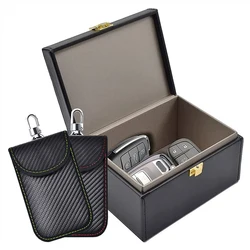 1 Pc Car Key Box Car Key Signal Blocker Box Anti Theft Blocking Pouch Safety Key Protector Radiation Proof Safety Faraday Box