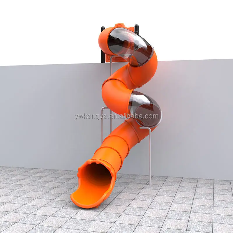 2026 Customized Spiral Plastic Children Slide Tube Indoor/outdoor Aquatic Sports Playground Facility S-shaped Transparent Tube S