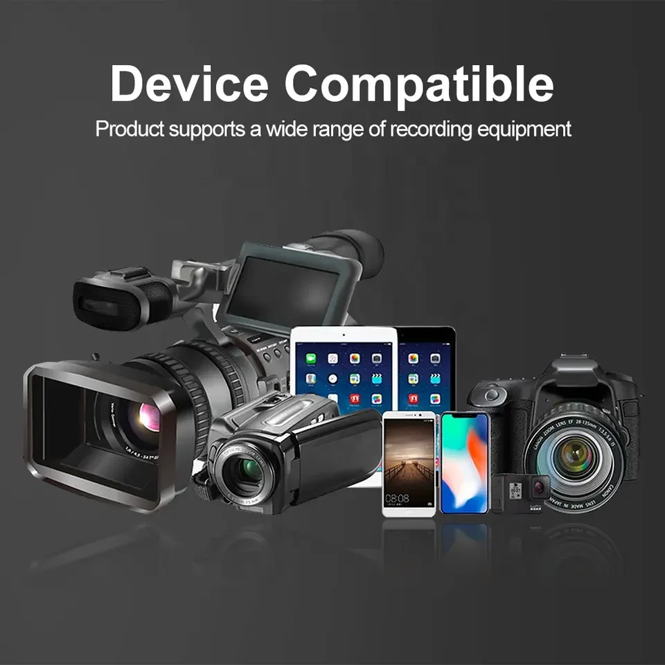 XTUGA CM4 Telecamera wireless da bavero/microfono wireless dslr per la registrazione di interviste Insegnamento della registrazione vocale