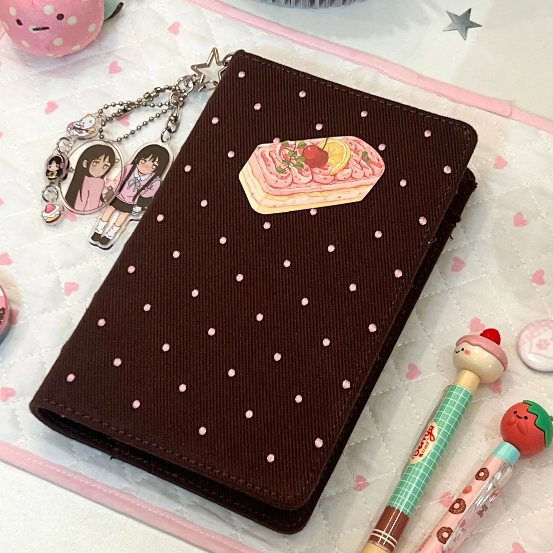 A6  Brown Chocolate Wave Point Handbook DIY PU Clip-on DIY Notebook Loose Leaf Notebook - view 3