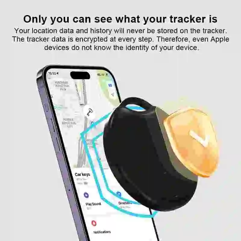 Dispositif de rappel anti-perte, traqueur intelligent GPS, certification MFI, porte-clés de voiture, étiquette d'air intelligente avec Apple, trouver mon système IOS