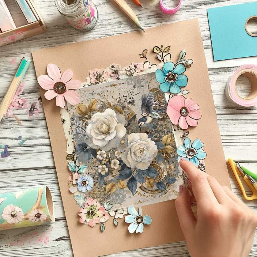 36 vellen 6 "x 6" plakboekpapierpakket: handgetekende doodle-patronen voor scrapbooking, origami en creatieve kaarten maken