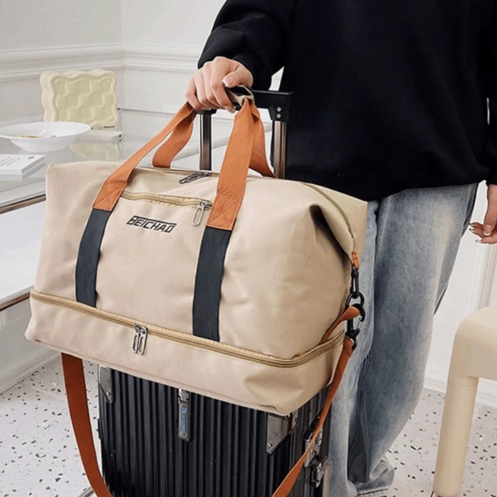 Ins سعة كبيرة حقيبة سفر واق من المطر مقاوم للماء رحلة عمل السفر الأمتعة حقيبة يده الرياضة حقيبة ساعي الذكور #2