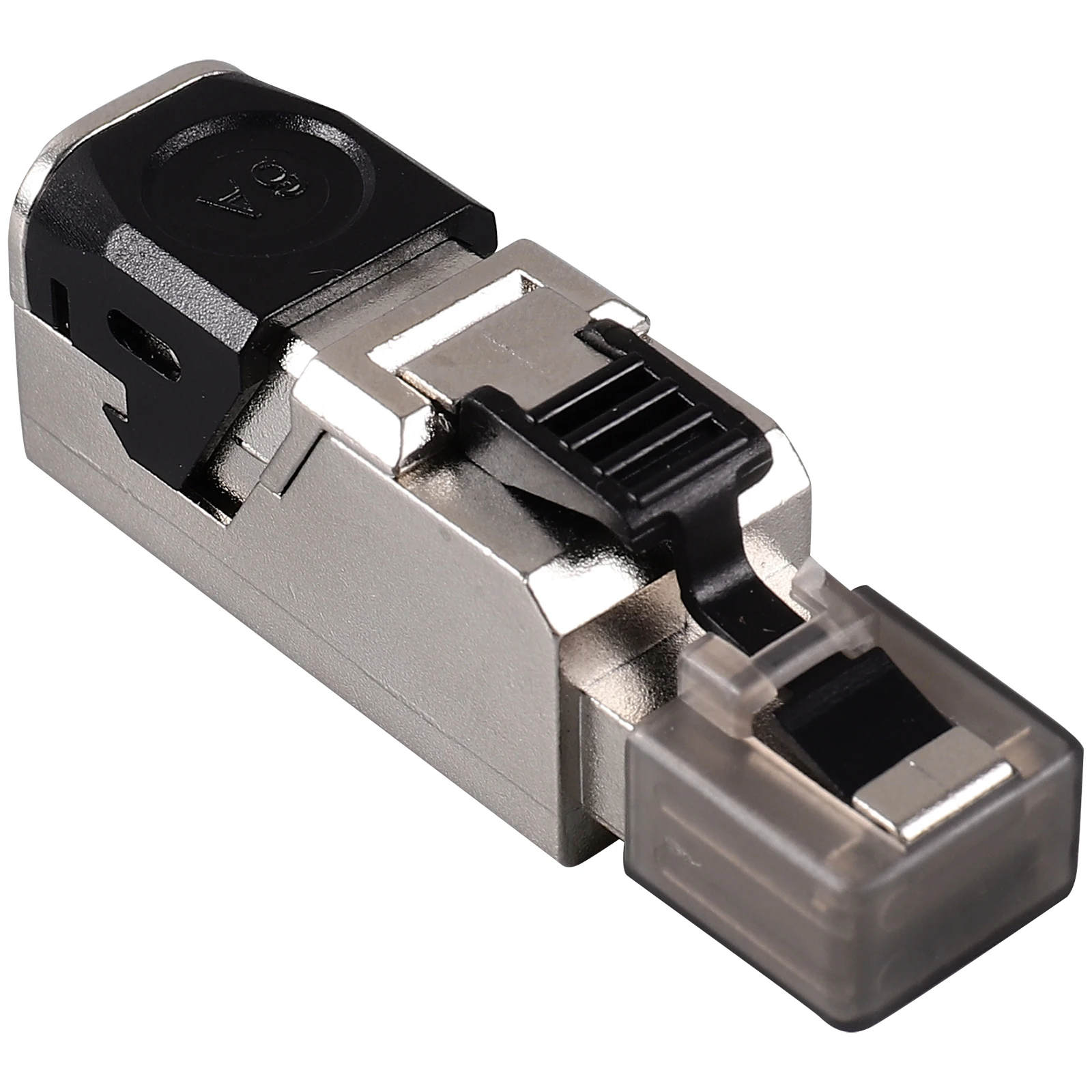 

Crimp-free Modular Plugs Shielded Connector Cat6A Ethernet Network Cable End Plug Tools Free 8P8C Durability