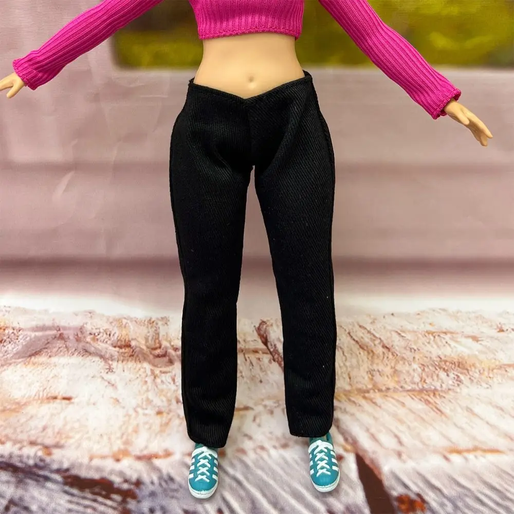 Wysokiej jakości modne jeansowe szorty, codzienne ubrania, kwieciste ubranka dla lalek, skórzane spodnie dla lalek 11,5 cala/dla lalek BJD 1/6/dla lalek 30 cm