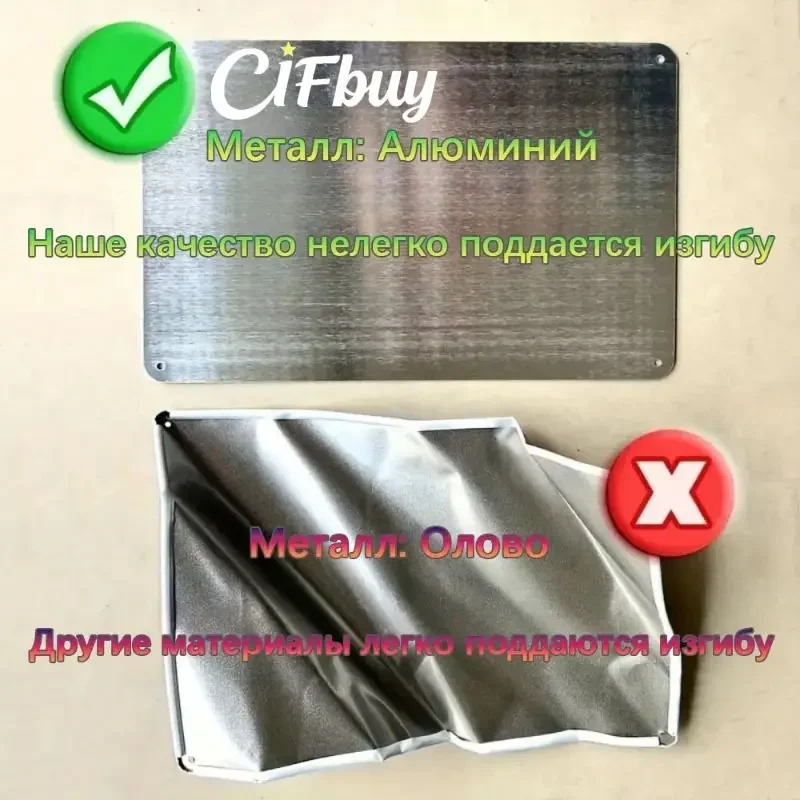 CIFBUY No Entry No Smoking CCTV Surveillance Metal Safety Signs 20x30cm Industrial Commercial Warehouse Decor