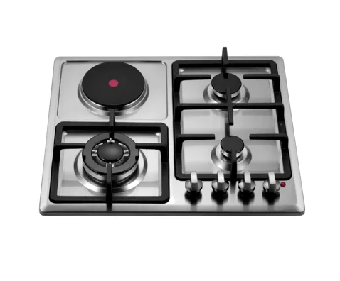 أفضل مورد مخصص 4-الشعلات المدمج في الغاز السيراميك الفرن الفولاذ المقاوم للصدأ طباخ كهربائي الغاز للاستخدام في الهواء الطلق مباشرة بالجملة