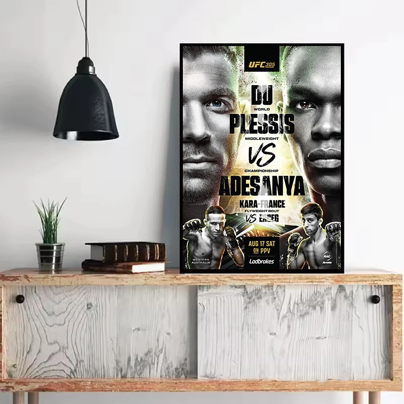 Championship Title Fight Poster Print Classic Boxing and Fighting Canvas Painting Wall Art Picture for Gym Home Decoration