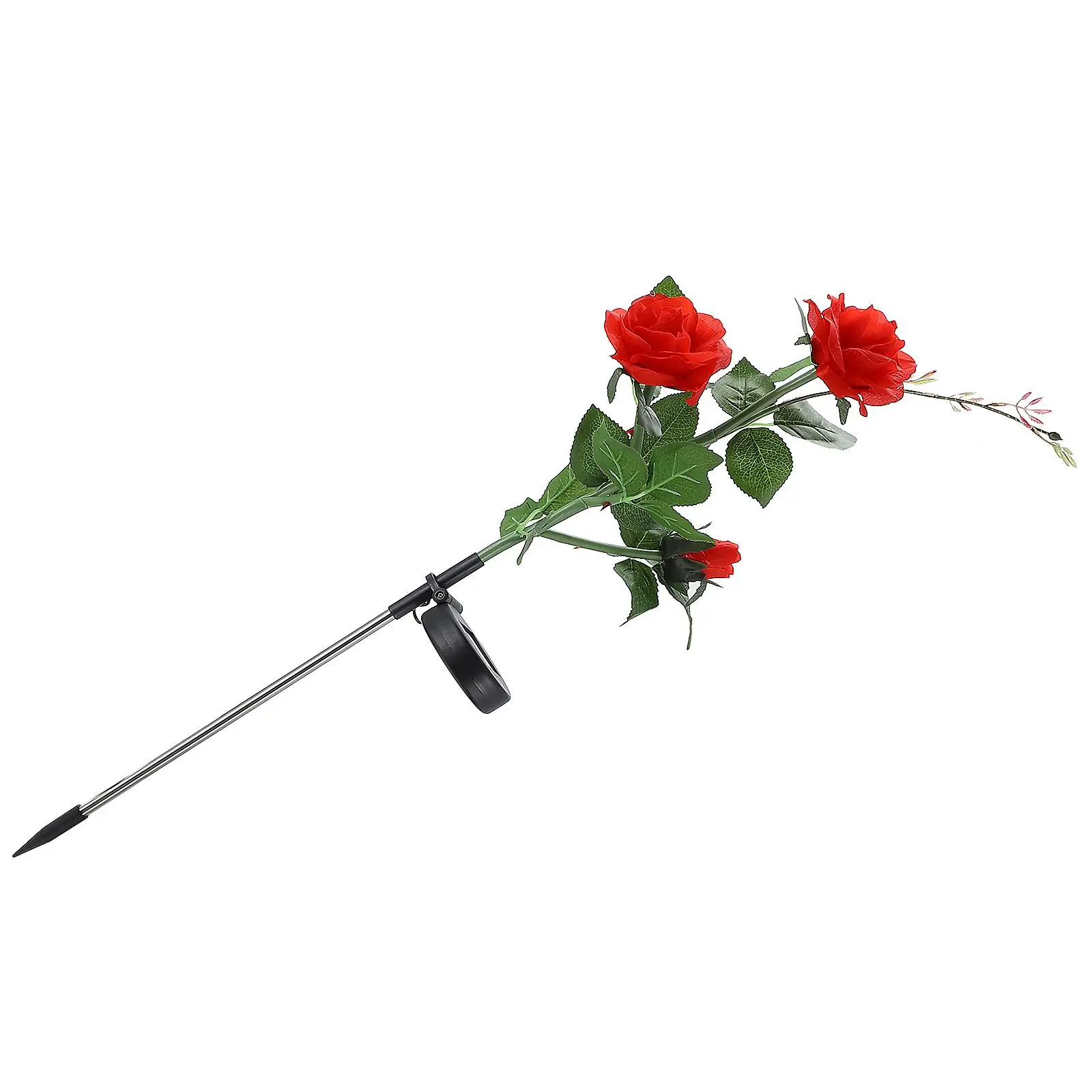 

Silk Rose Solar Light ABS Plastic Garden nament Spiral Decor Flower Lamp Solar Powered Outdoor Lighting Waterproof Daily Life