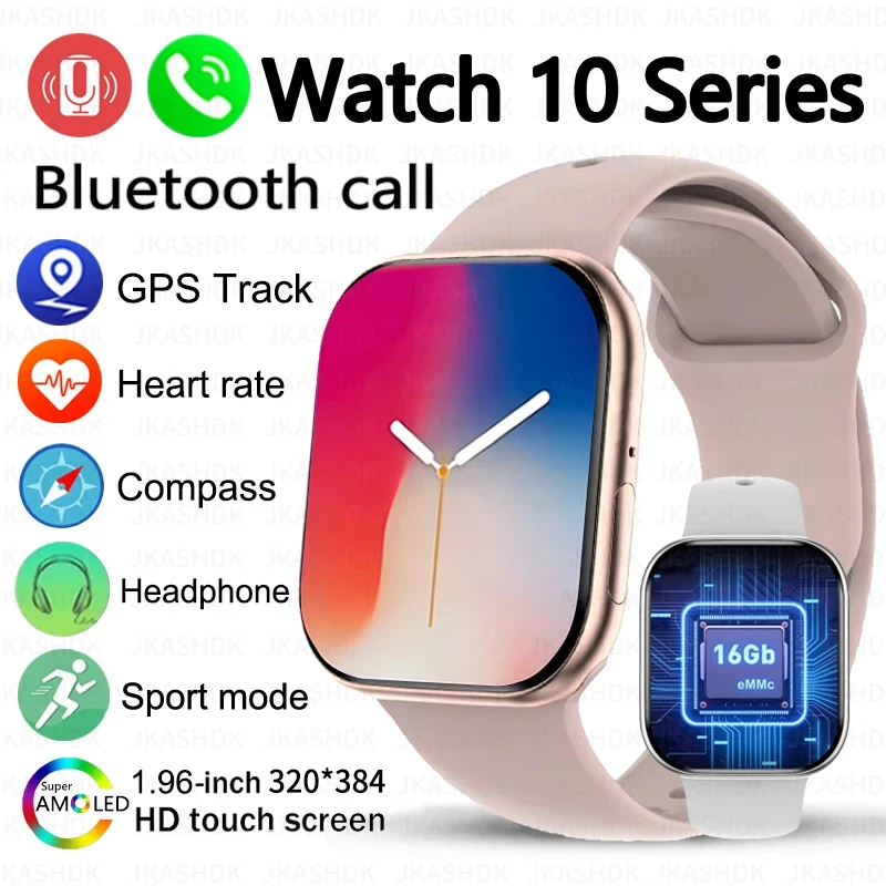 

2024 New Watch 10 GPS Smart Watch 16G Memory Music Video NFC Bluetooth Call Waterproof New Series 10 Smartwatch For Android IOS