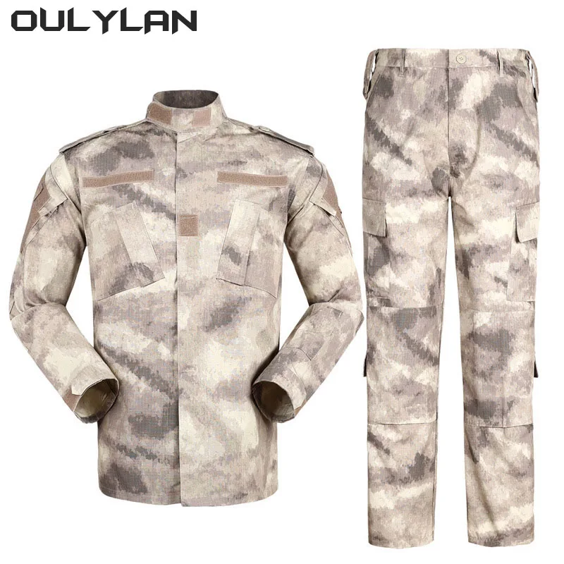 Imagem -03 - Oulylan-uniforme Camuflado Masculino Fato Tático Roupa de Caça Uniforme Combate Cabolsa das Forças Especiais Calça Pesca