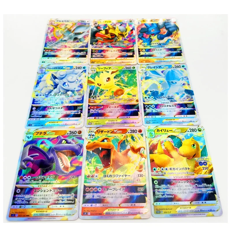 9 Stks/set Ptcg Pokemon Mewtwo Charizard Reproductie Diy Zelfgemaakte Refraction Craft Collection Card Kinderen Speelgoed Cadeau