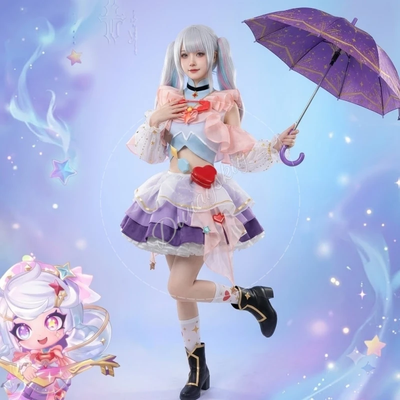 Little Gwen Full Set Disguise Suit Adult Lolita TFT Ion Spark Prestige Cosplay Costume For Women Party Halloween Lolita Party