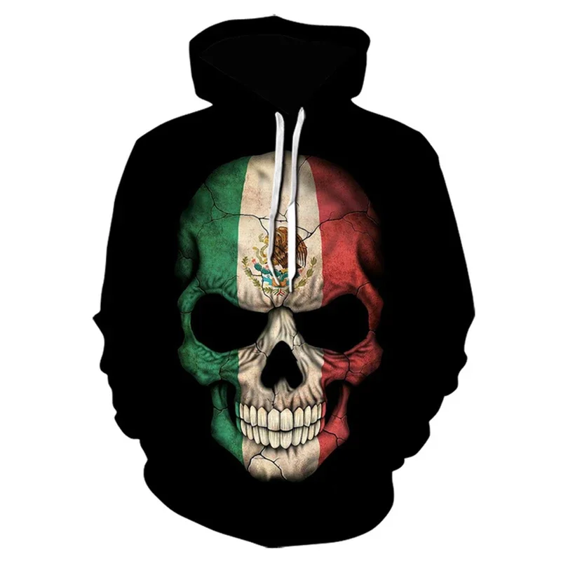 Skull Fashion Style 3D Printed Hoodies Unisex Pullovers Hoodie Casual Sweatshirts Street Top Tracksuit