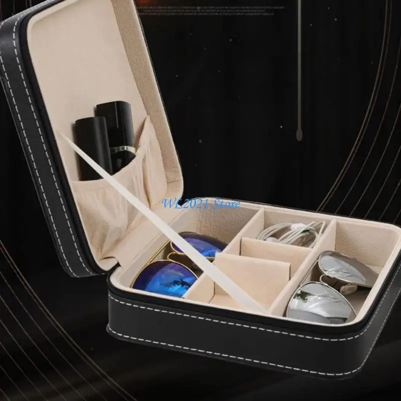 G5GC черная клетчатая коробка для очков из искусственной кожи, многофункциональные футляры для хранения очков, дорожная сумка на