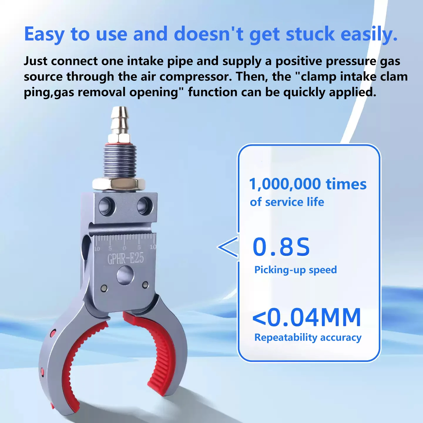 LADUNG Mechanical Arm Mini Bottle Preform Fixture Circular Pipe Pneumatic Small Clamp GPHR-E with Detection Cylinder Clamp