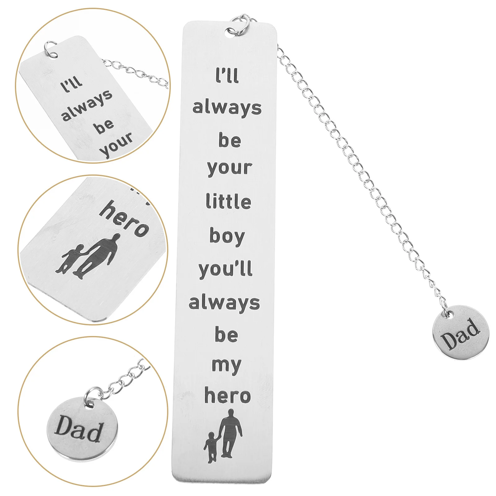 

Stainless Steel Bookmark Metal Decorative Book Marker Lightweight Small Bookmark for Reading Gift Father's Day