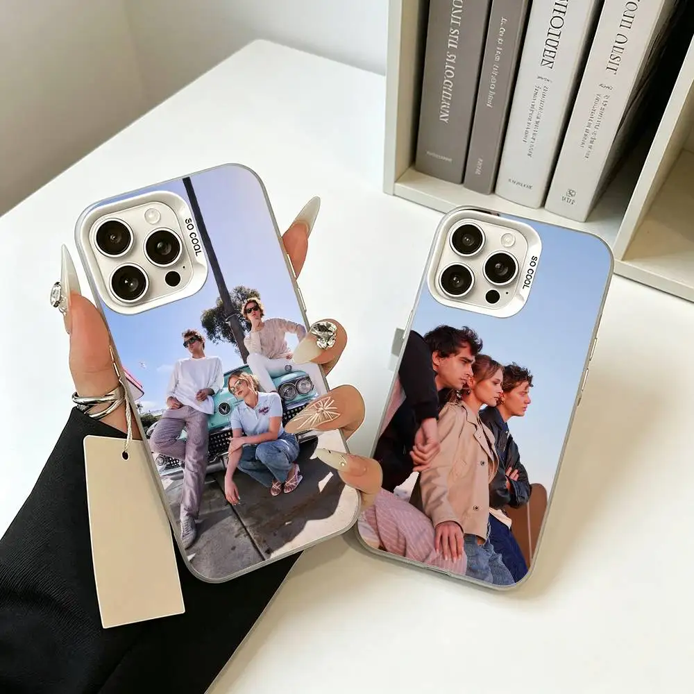 Funda para iPhone con Diseño de la Película L-Love Me Love Me C-Cuori Magnetici, para iPhone 11 12 13 14 15 16 17 Pro Max Plus, Blanca y Plateada