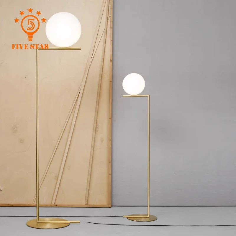 Luces de suelo originales y modernas, pantalla de bola de cristal con personalidad minimalista, mesita de noche, dormitorio, estudio Woonkamer, decoración interior