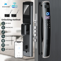 Smart 3D Face Door Lock Real-time Security Face & Camera Remote Control Voice Password Biometric Electronic Key Unlock