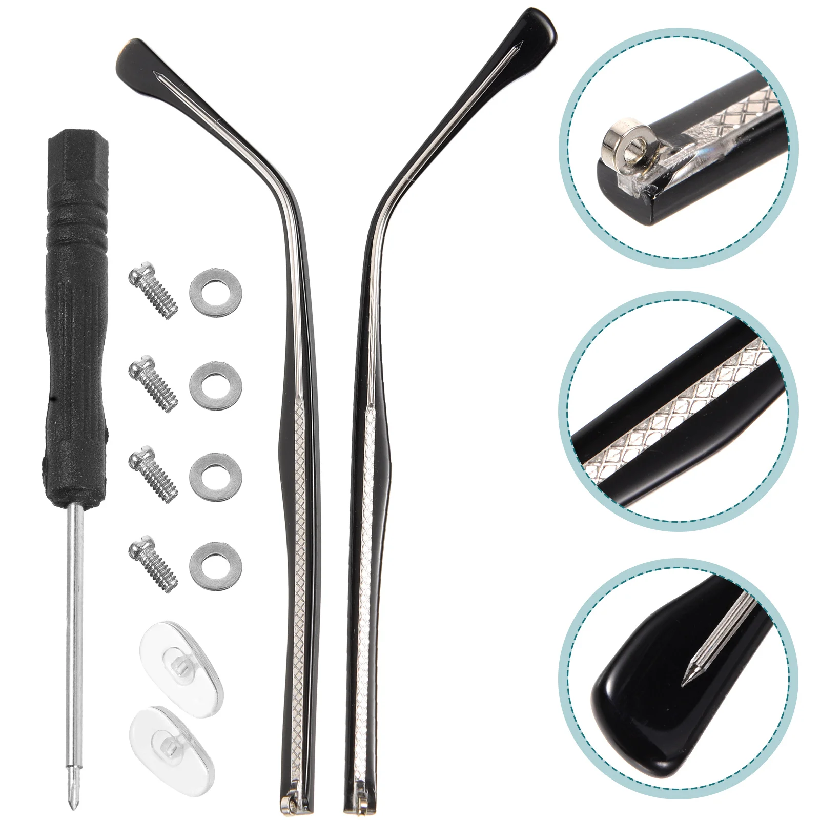 Metal Arms Glasses Accessories Eyeglasses Replacement Parts Temple Legs Frame Components Universal Design Comfortable Wear