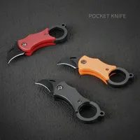 Portable Small Folding Knife Pocket Knife Stainless Steel Claw Camping Peeling Fruit Cutting Rope Self-defense EDC Tool