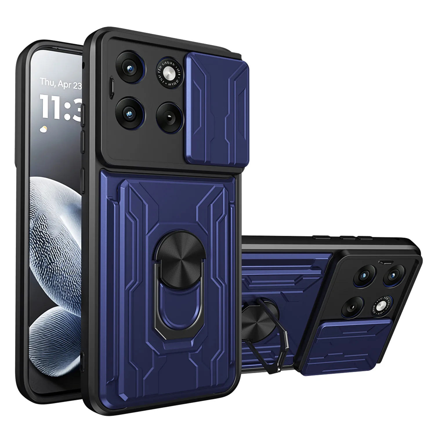 Schokbestendige lensbeschermende hoes voor Motorola Moto Edge 70 Fusion G86 G85 G56 G55 G35 G15 X70 air case armor kaarthouder slot cover