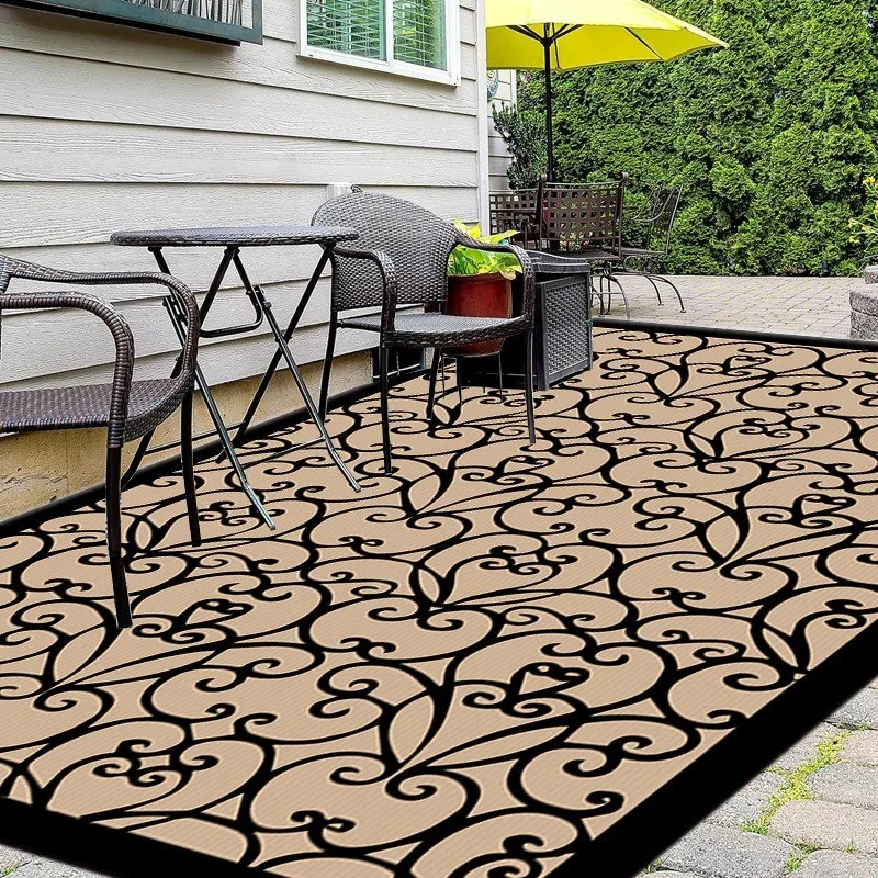 French Garden Camping Carpet Large Size Mat Waterproof Moisture-proof Outdoor Picnic Blanket Grass Mat Tent Site Area Soft Rug