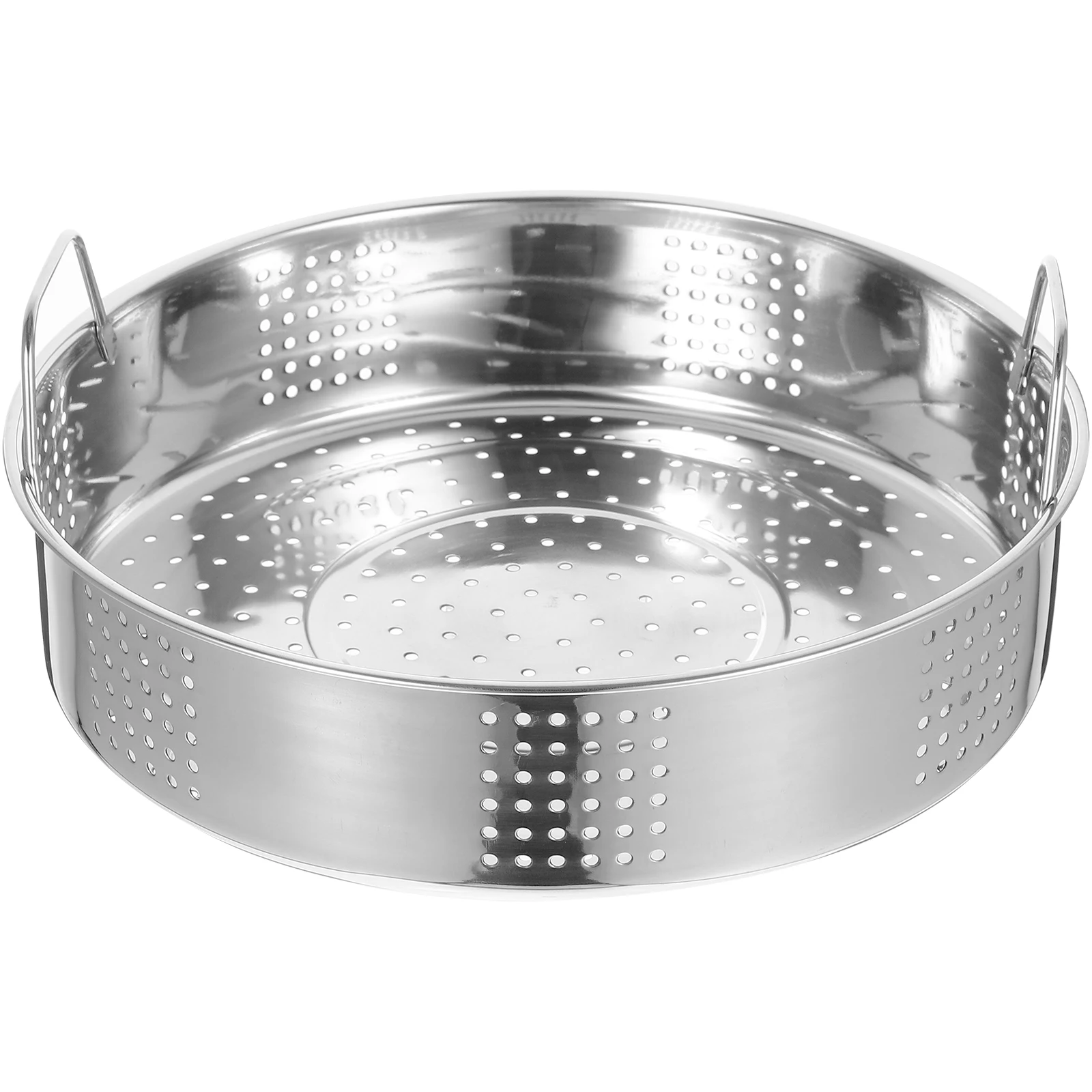 

25cm Stainless Steel Steamer Basket Handles Eco Friendly Even Heat Distribution Food Steamer Grid for Steamed Buns