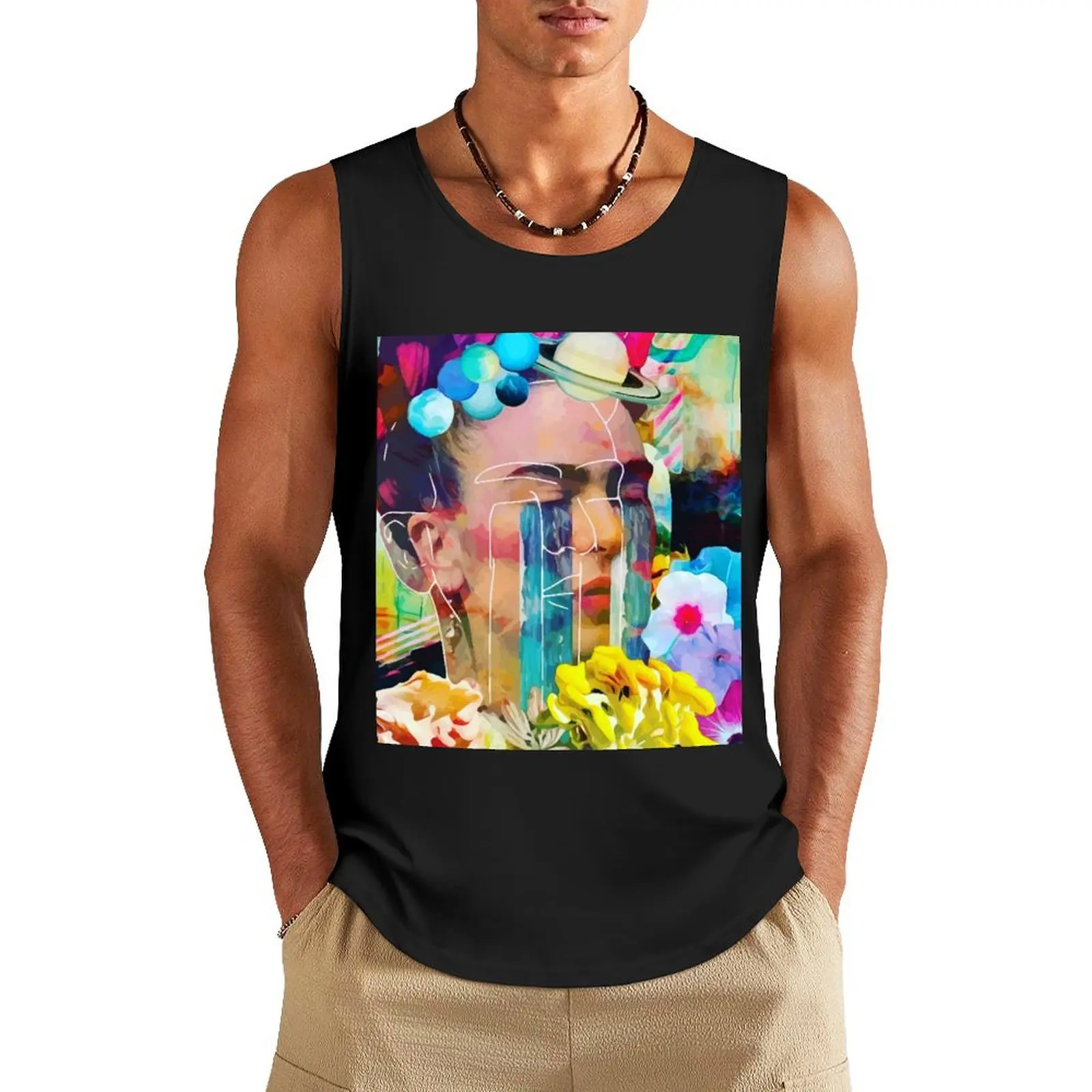 Crying Water Tank Top fashion 2024 man clothes for men Man gym clothes sleeveless jackets